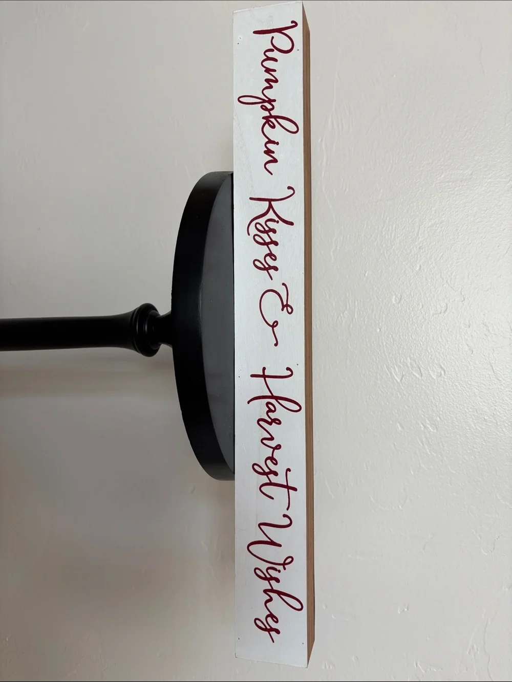 Festive Holiday Wishes Wall Sign/tabletop decor- White with Red Lettering